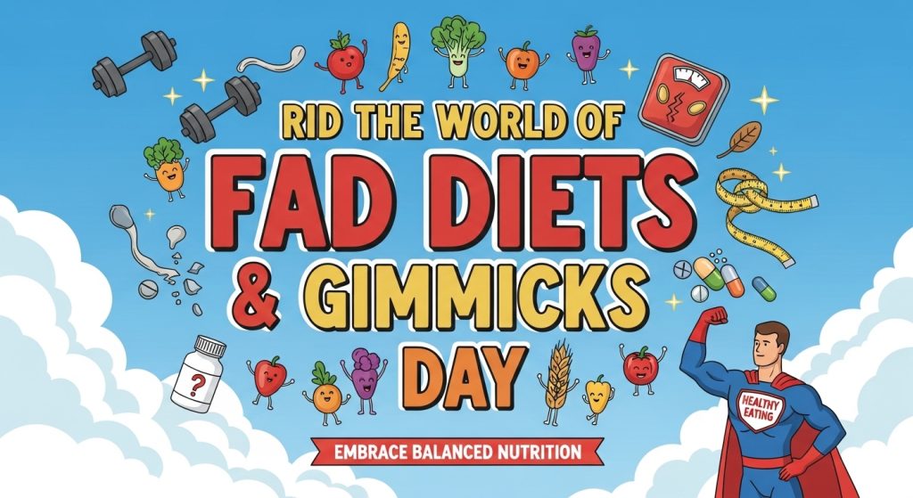 Balanced Nutrition: Reject Fad Diets & Gimmicks. Healthy Lifestyle & Wellness Concept - Feature Image Jan 284