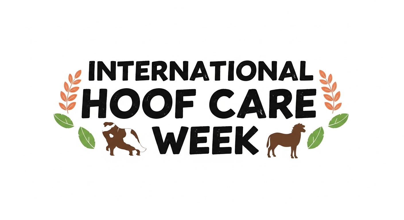 International Hoof Care Week Vet Care Concept. Equine Hoof Trimming and Health Awareness. Animal Wellness Design. - Feature Image Jan 286