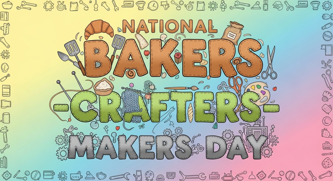 National Bakers Crafters Makers Day. Creative Artisan Celebration. Handmade Hobbies & Creation. - Feature Image Jan 292