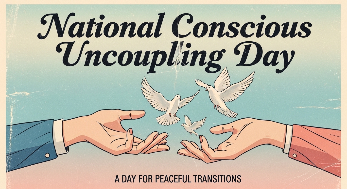 Conscious Uncoupling Day: Peaceful Transitions & Relationship Endings. Hands, Doves, Vintage Celebration - Feature Image Jan 295