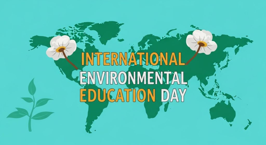 International Environmental Education Day with Global Map and Nature Elements - Feature Image Jan 353