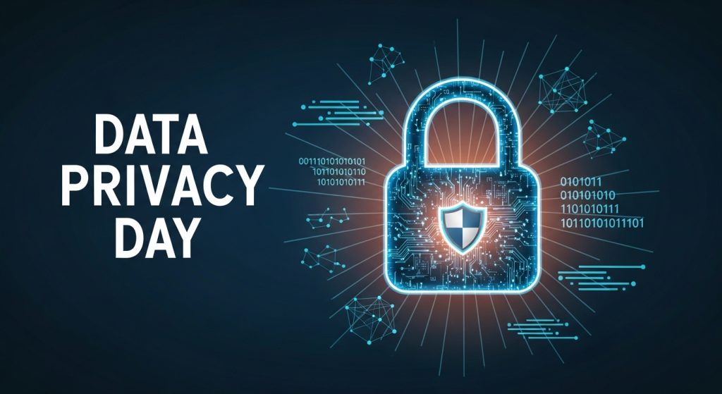 Data Privacy Day: Digital Lock Symbolizing Cyber Security and Information Protection - Feature Image Jan 368