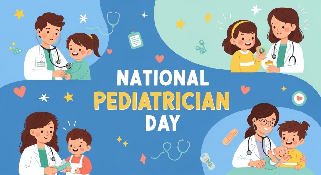 National Pediatrician Day Celebration: Child Healthcare & Doctor Visits Illustration - Feature Image Jan 376
