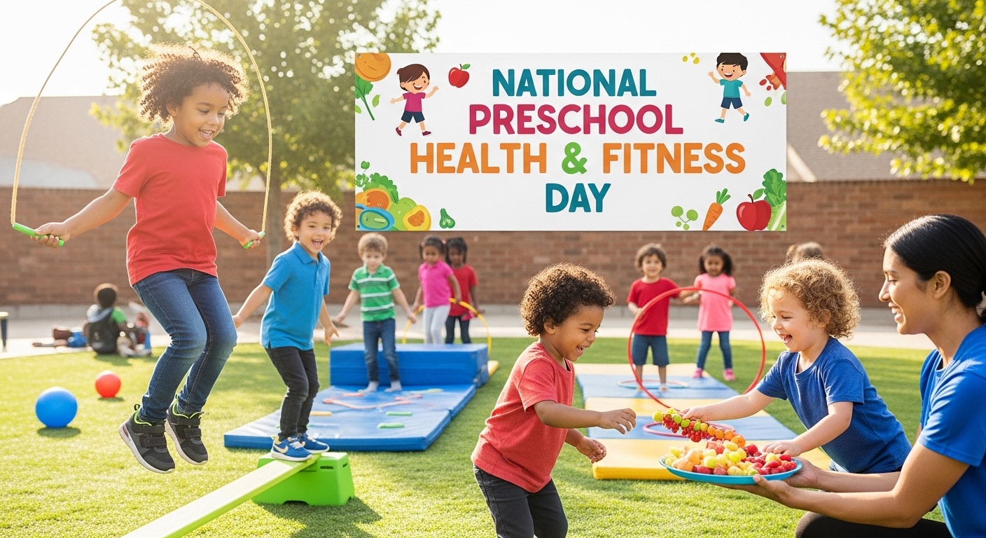 Preschoolers Engaged in Outdoor Health & Fitness Day Activities - Feature Image Jan 392
