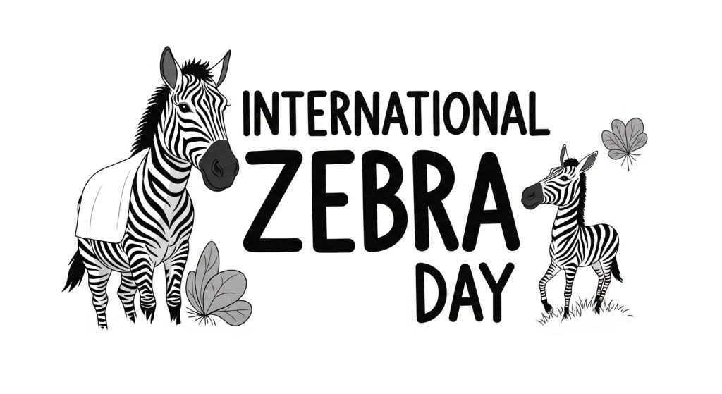 International Zebra Day Celebration Vector Illustration with Cartoon Zebras - Feature Image Jan 401