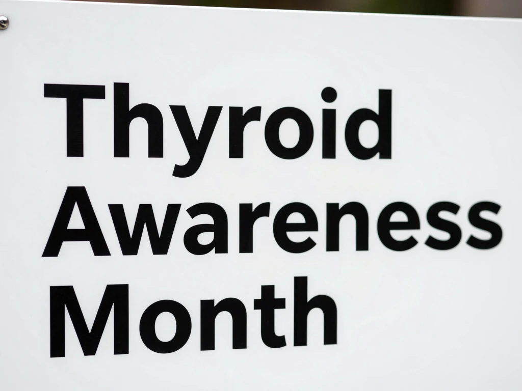 Thyroid Awareness Month Sign for Health Education and Disease Support - Feature Image Jan 81