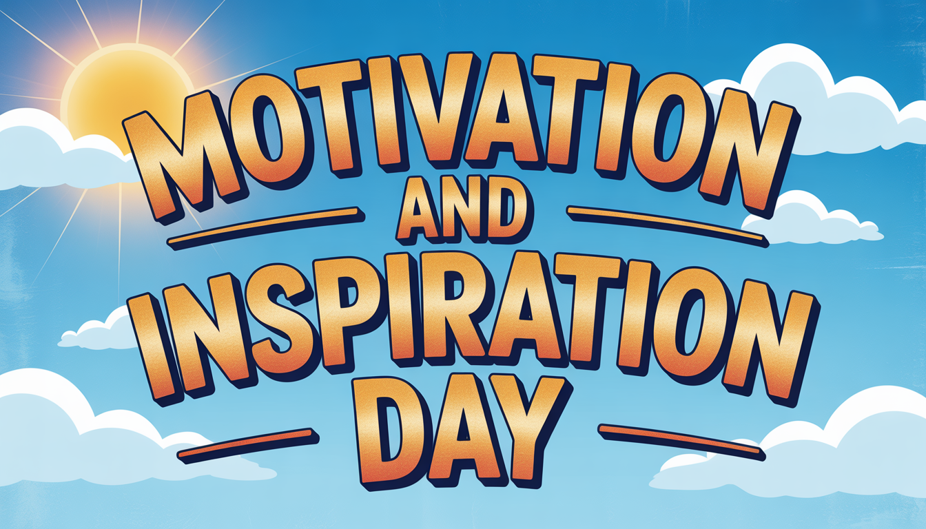 Motivation and Inspiration Day Text under Sunny Blue Sky with Clouds - Feature Image Jan 87