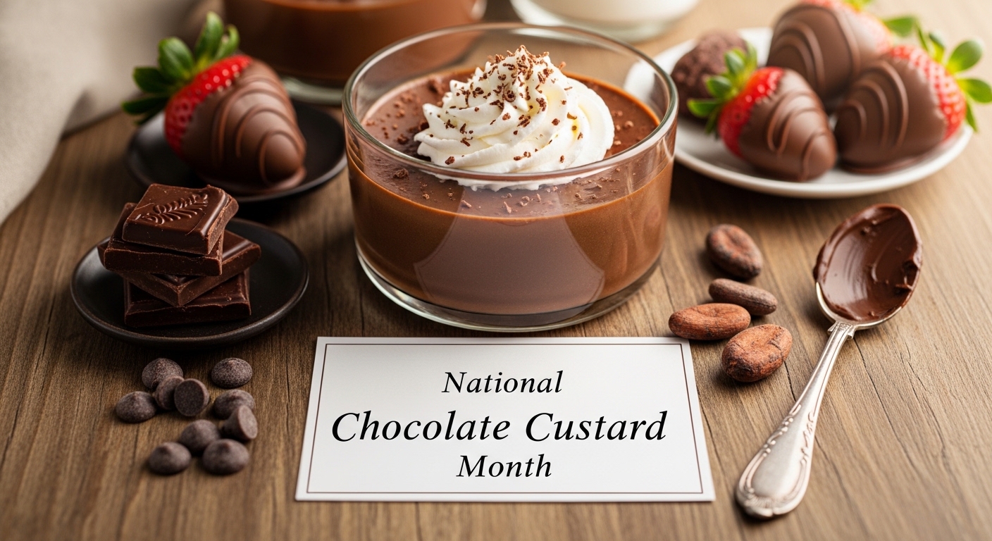 Rich Chocolate Custard Dessert with Whipped Cream & Berries for a Special Occasion - Feature Image May 102