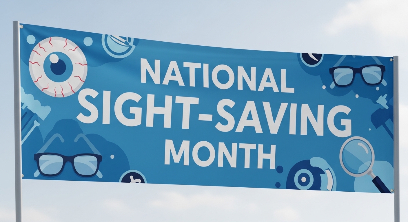 National Sight-Saving Month Vision Health Awareness Banner Display - Feature Image May 126