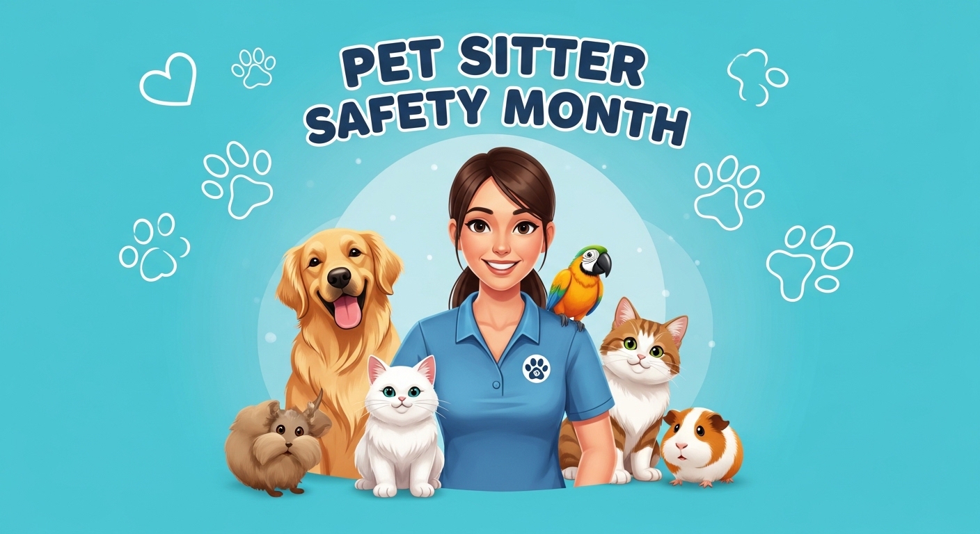 Pet Sitter Safety Month with Professional Caretaker and Diverse Pets - Feature Image May 137
