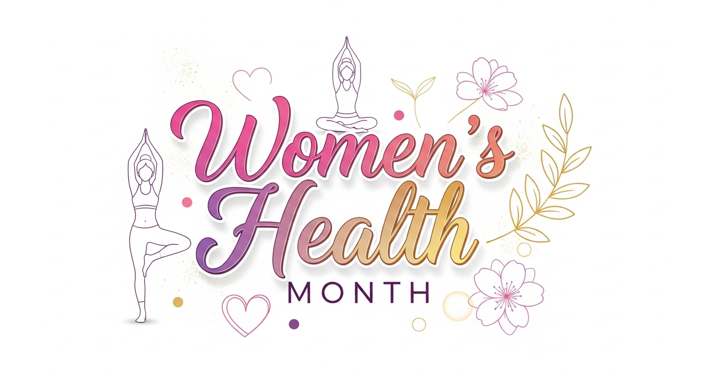 Women's Health Month Wellness Design with Yoga Figures and Floral Accents - Feature Image May 147