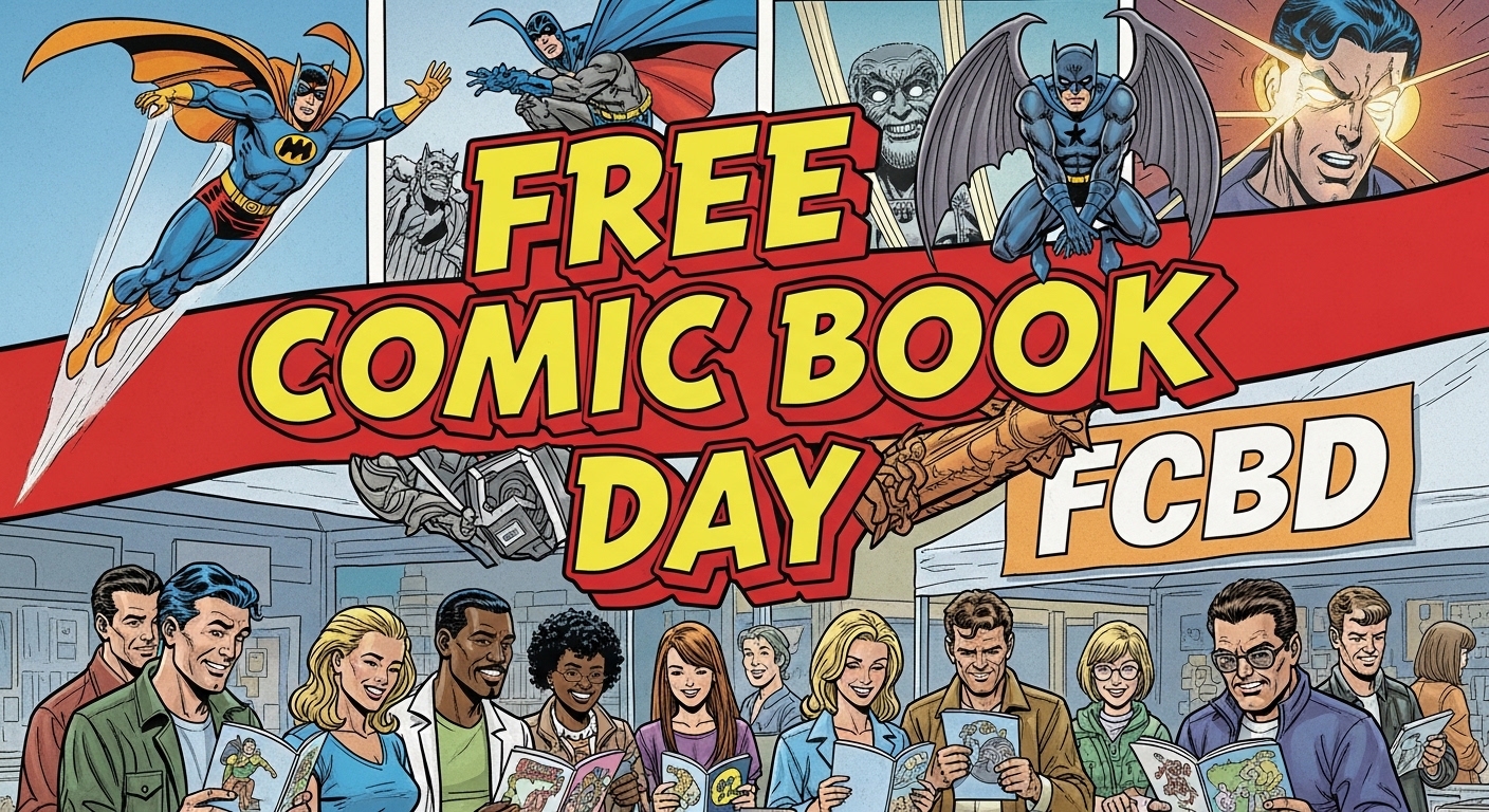 Excited Readers at a Comic Book Day Celebration with Superheroes - Feature Image May 151