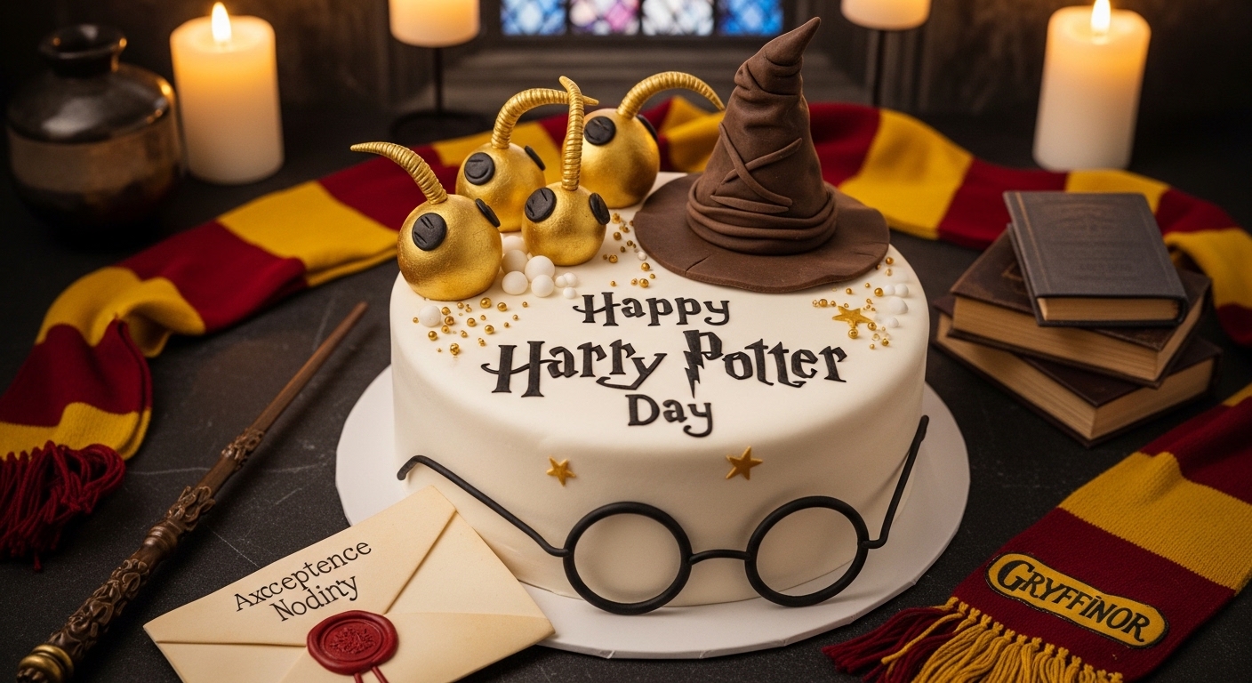 Enchanting Wizarding World Celebration Cake with Magical Decor for Fantasy Enthusiasts and Themed Events - Feature Image May 152