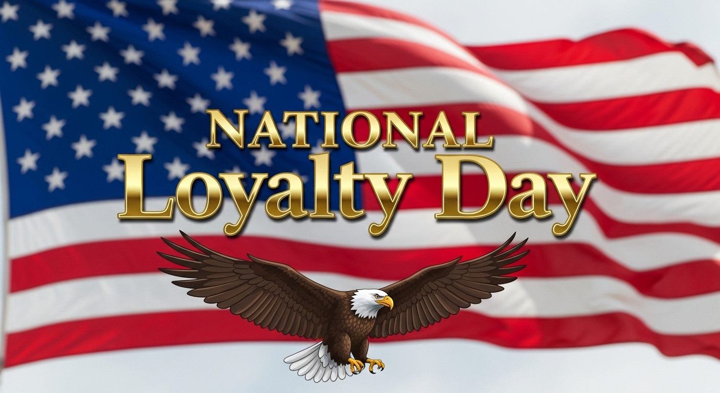 Patriotic National Loyalty Day with Bald Eagle and US Flag - Feature Image May 22