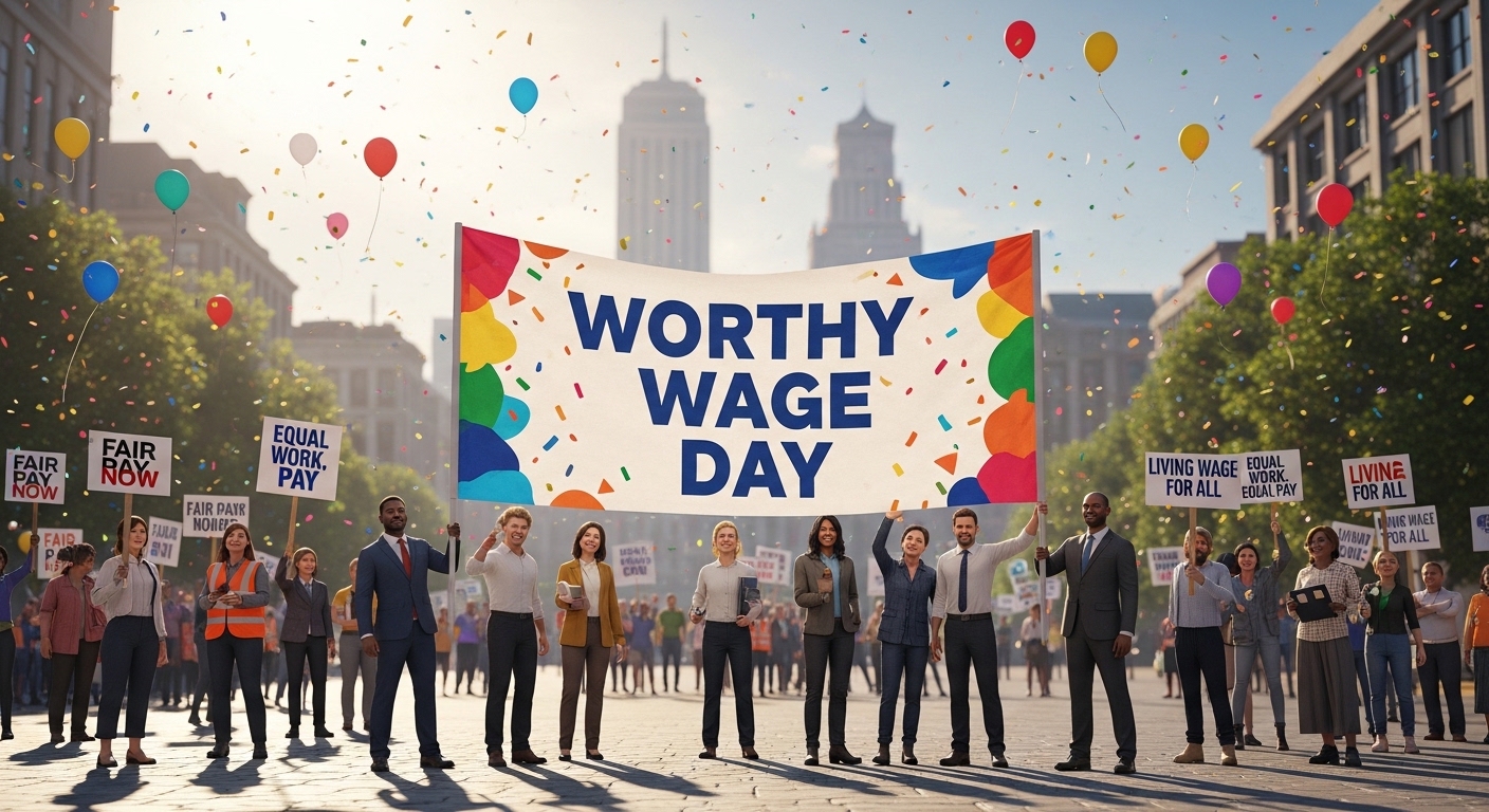 Worthy Wage Day Gathering: People Advocating for Fair Wages and Equal Pay - Feature Image May 31
