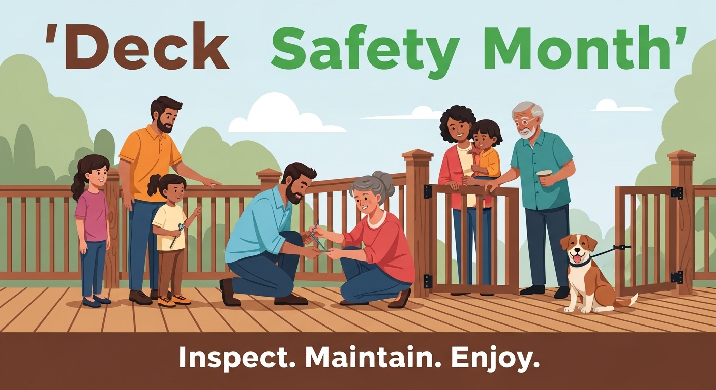 Family Inspecting Deck for Safety & Maintenance | Home Outdoor Living & Upkeep - Feature Image May 55