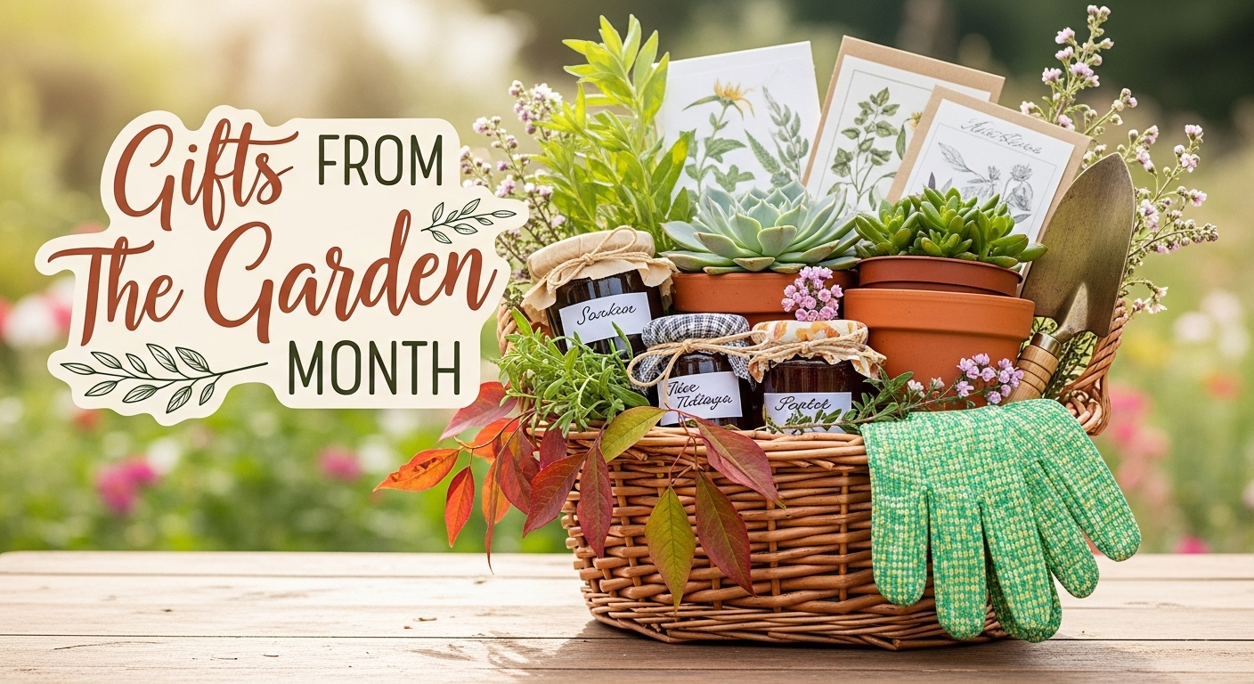 Artisan Garden Gift Basket: Fresh Plants, Homemade Preserves, Gardening Tools, & Botanical Art - Feature Image May 64