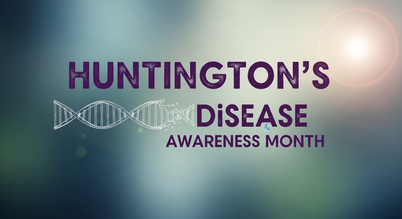 Huntington's Disease Awareness Month with DNA Helix and Teardrop - Feature Image May 72