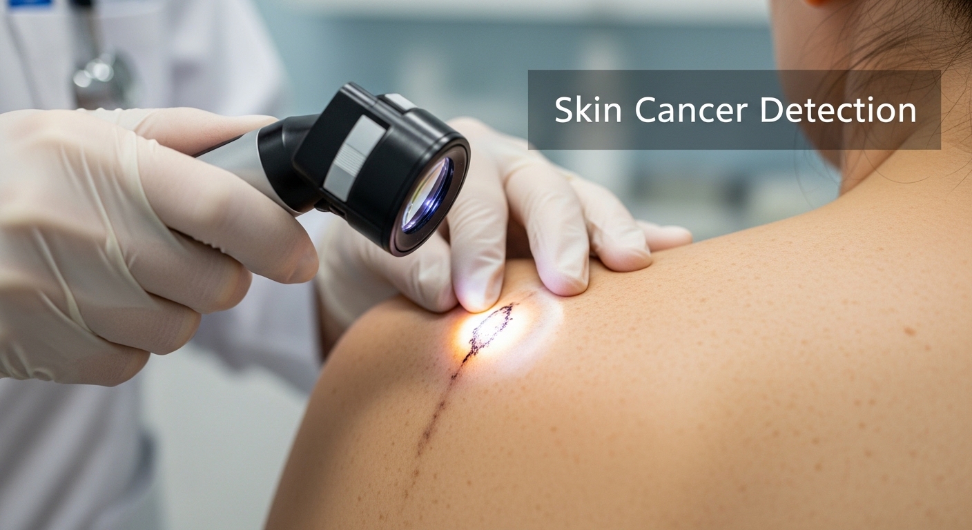 Dermatologist Examining Skin Lesion with Dermatoscope for Early Cancer Screening and Diagnosis - Feature Image May 93