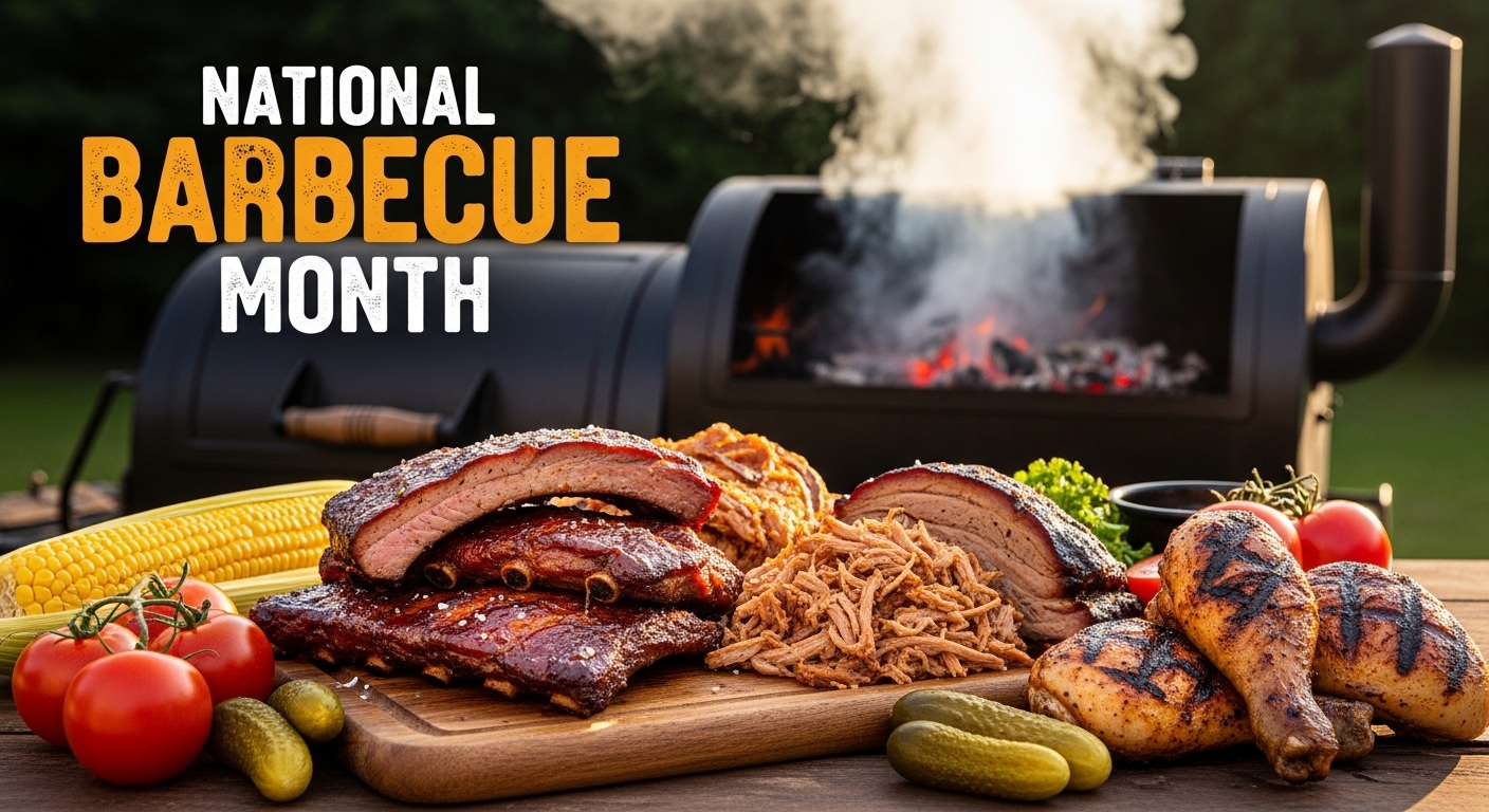 National Barbecue Month Feast: Smoked Ribs, Grilled Chicken, Pulled Pork & Fresh Sides - Feature Image May 99