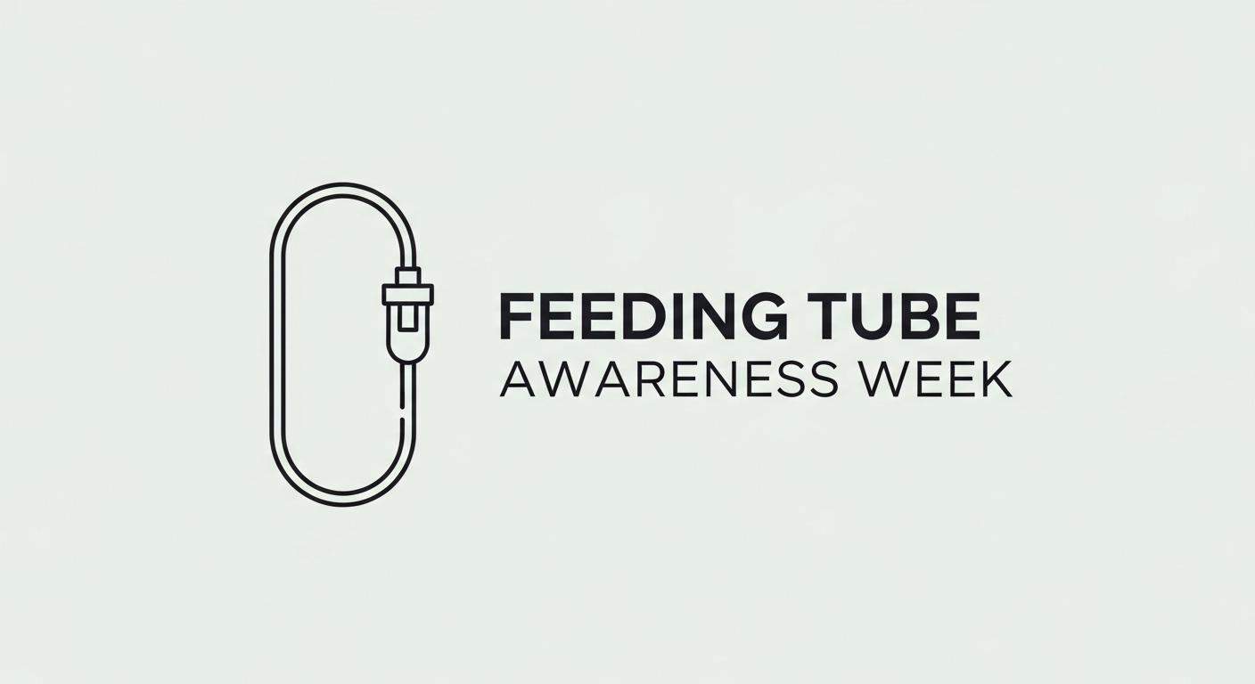 Feeding Tube Awareness Week Medical Icon. Enteral Nutrition Support Symbol. - Feature Imagefeb 01 1