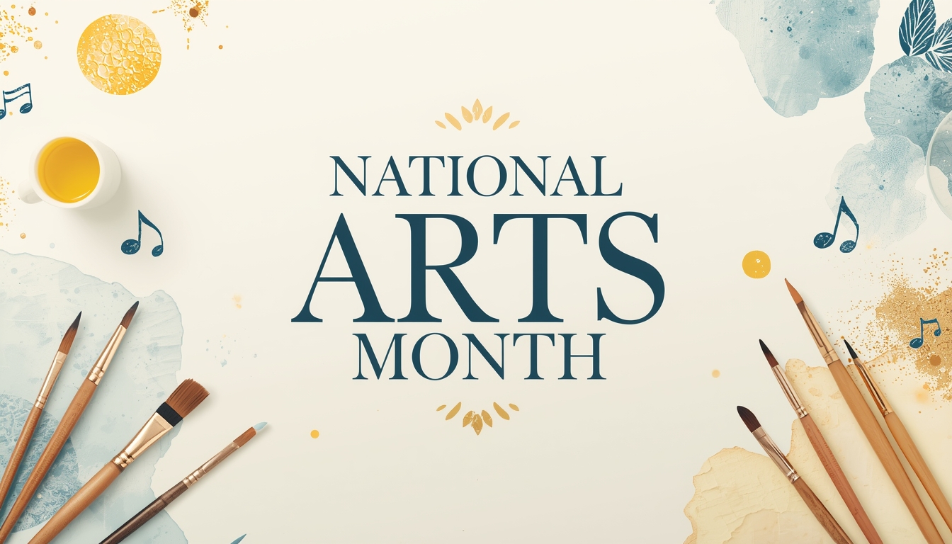 National Arts Month Celebration with Art Supplies and Creative Elements - Feature Imagefeb 01 6
