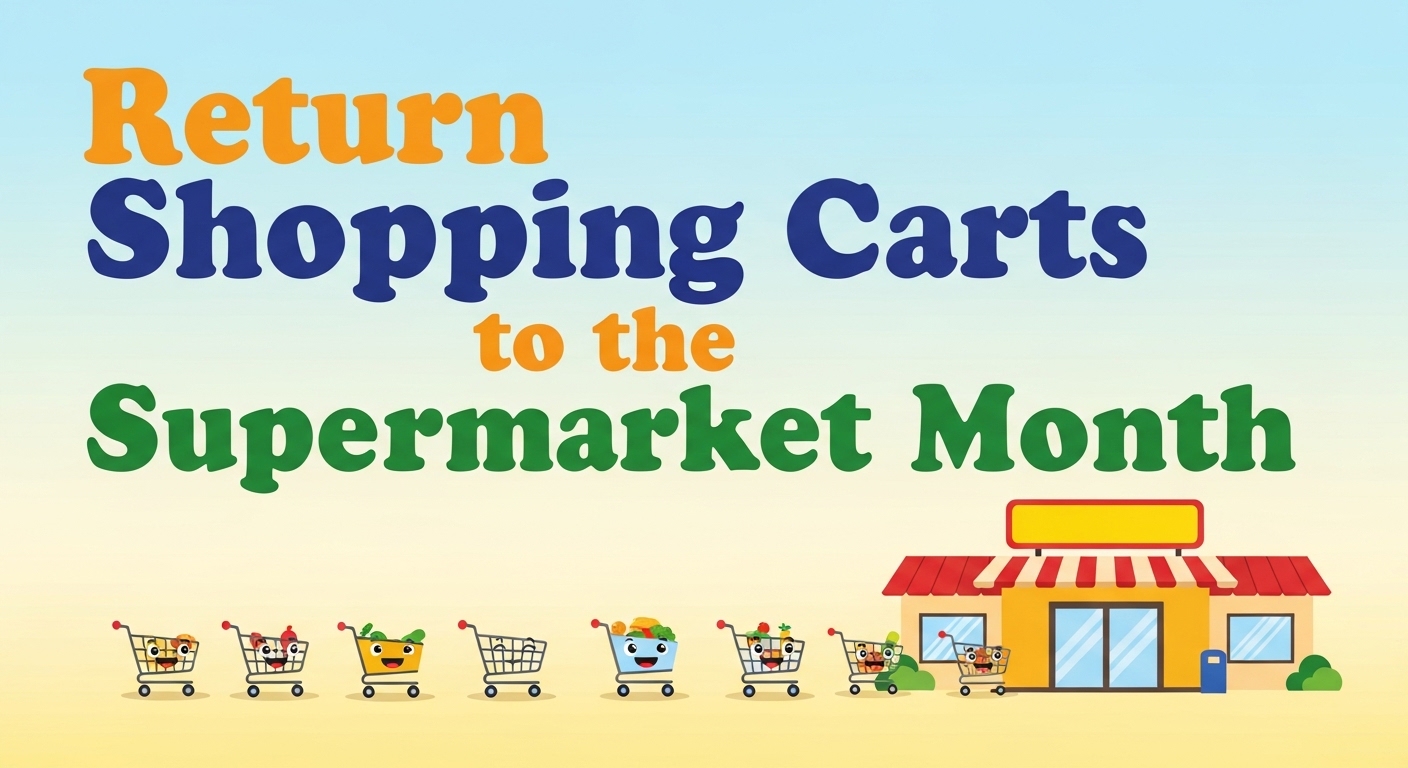 Return Shopping Carts to Supermarket Month Campaign with Cartoon Trolleys - Feature Imagefeb01 10