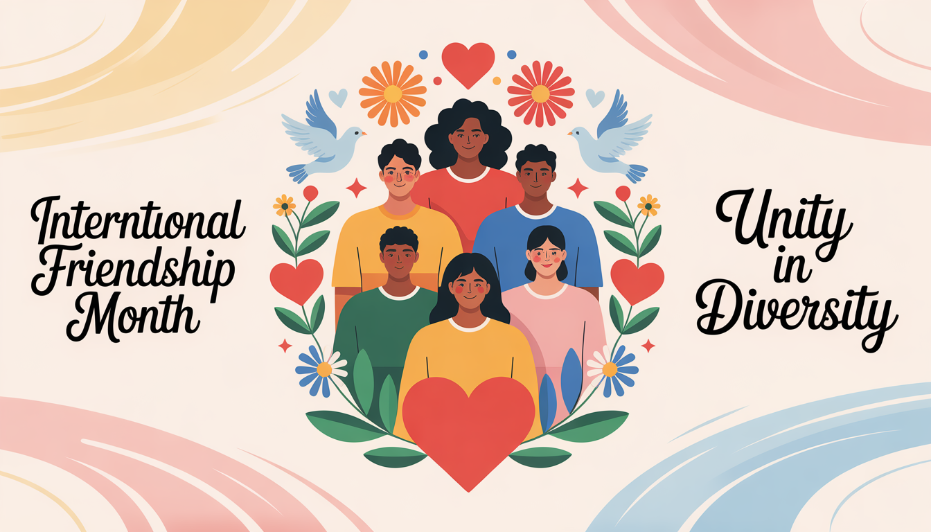 International Friendship Month. Diverse Group United in Love and Peace. Global Community Concept. - Feature Imagefeb01 3