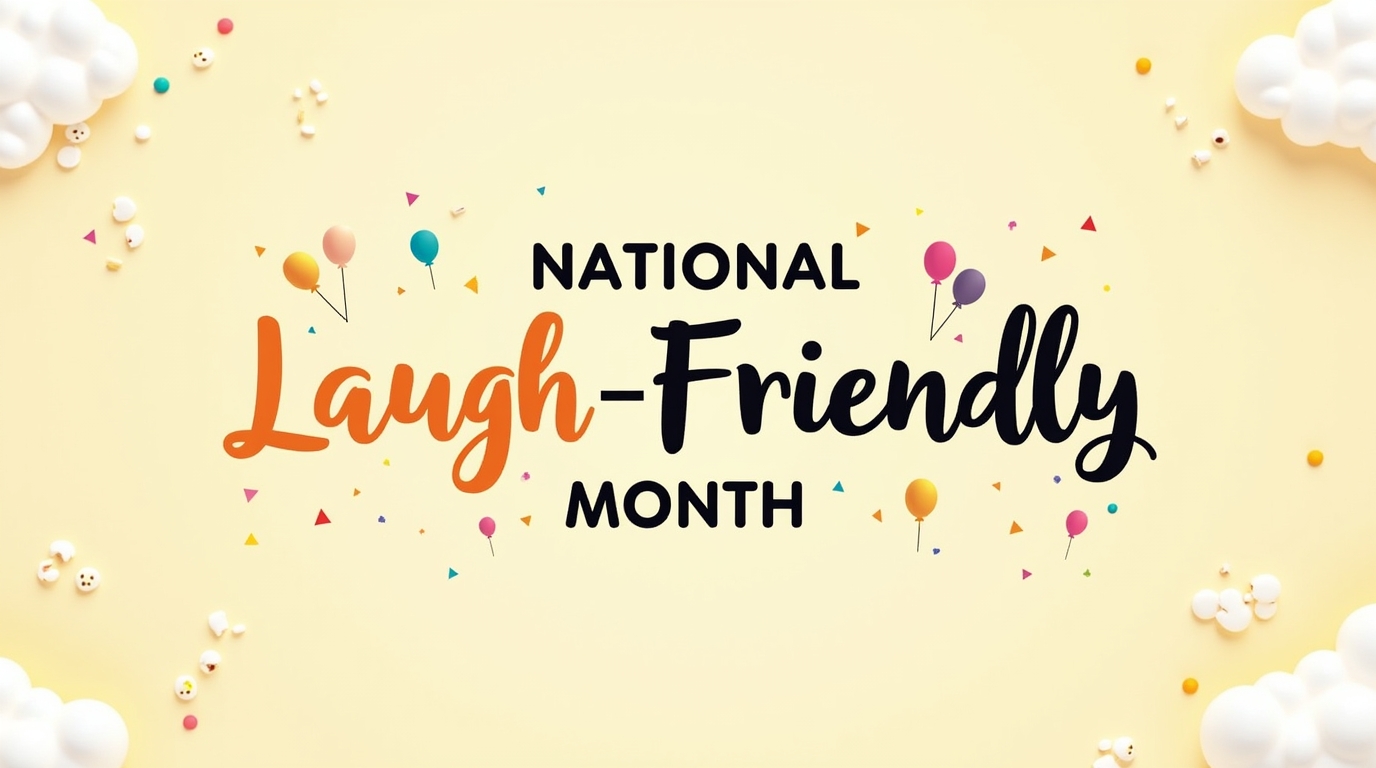 National Laugh-Friendly Month Celebration with Festive Balloons and Confetti - Feature Imagefeb01 7
