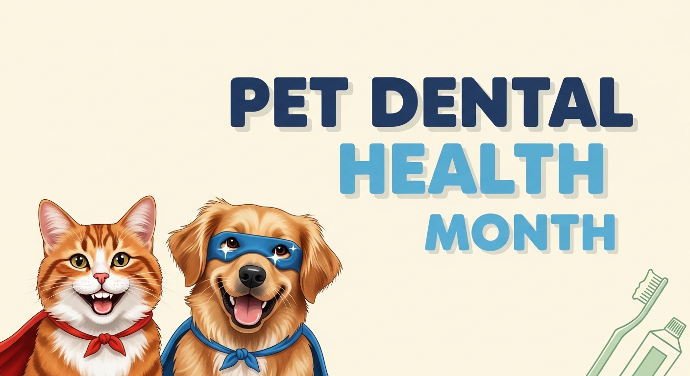 Pet Dental Health Month: Superhero Dog & Cat Promoting Animal Oral Care Awareness - Feature Imagefeb01 8