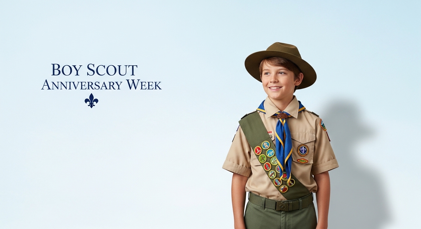 Smiling Young Boy Scout in Uniform for Anniversary Week - Feature Imagefeb01