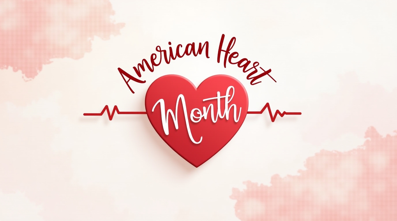 American Heart Month - Red Heart & ECG Line for Cardiovascular Health Awareness - Feature Imagefeb01