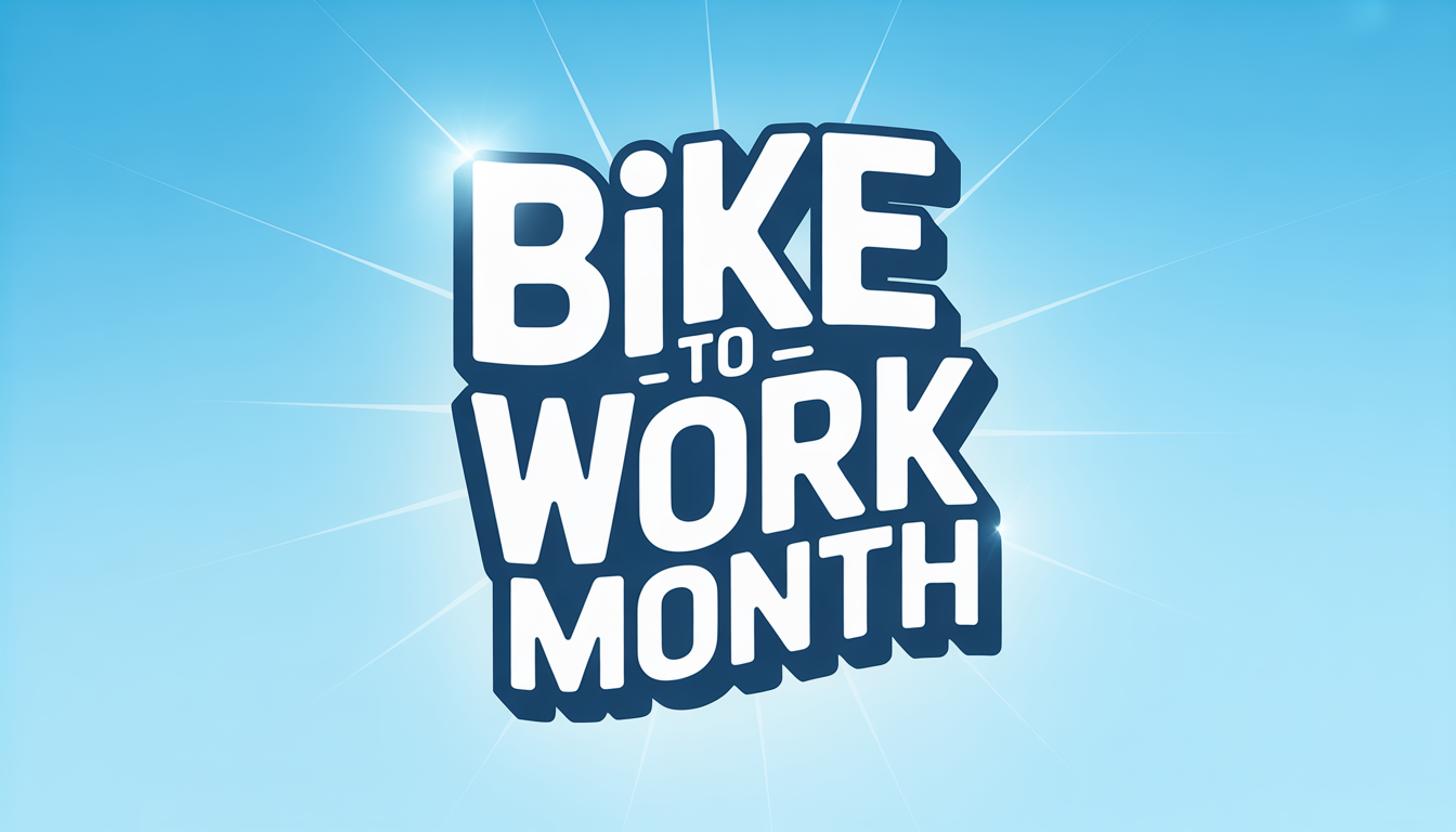 Bike to Work Month Campaign Banner. Cycling Commute, Sustainability, and Wellness Initiative Illustration. - Feature Imagefeb01