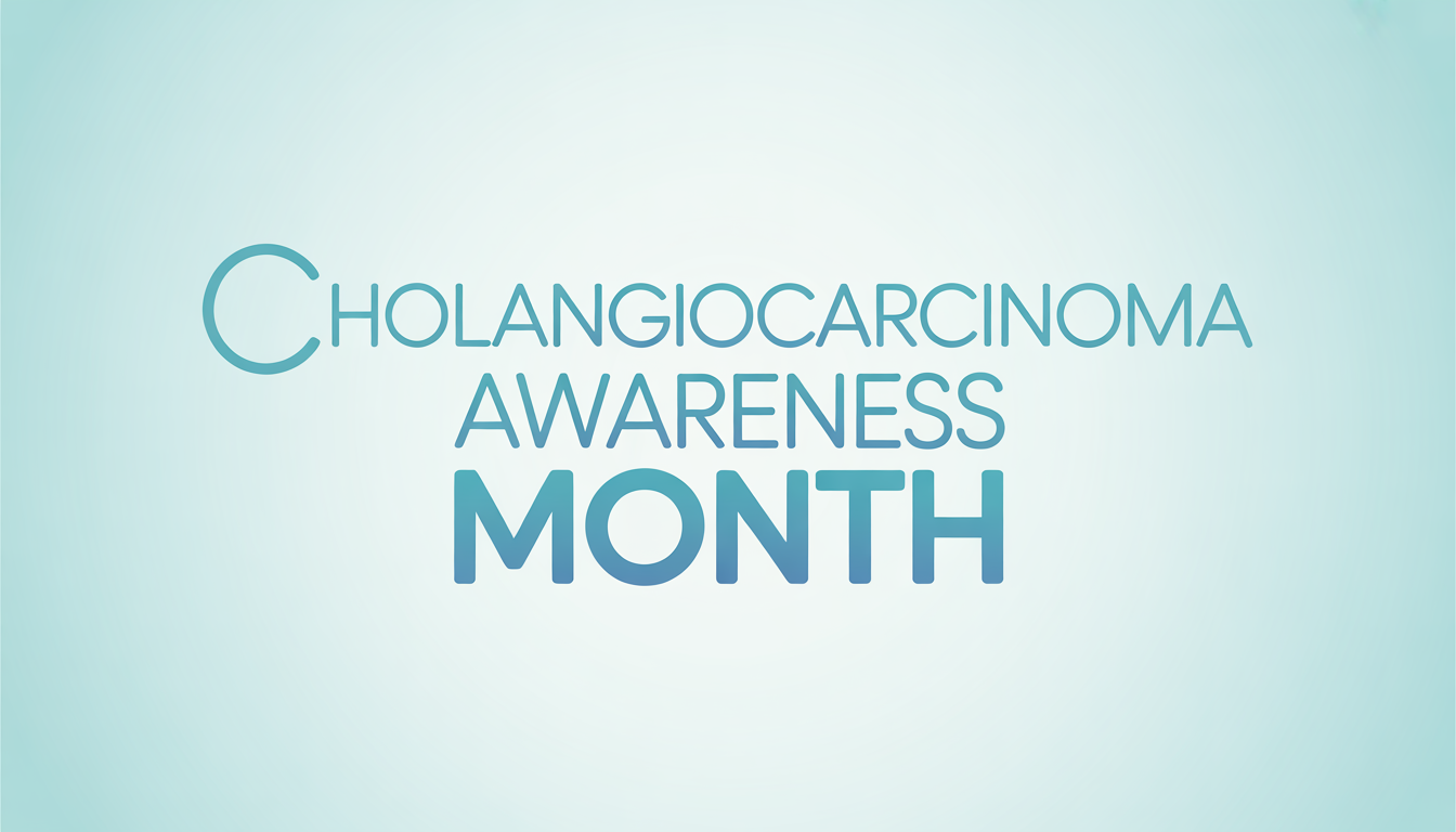 Cholangiocarcinoma Awareness Month Text on Gradient Background - Feature Imagefeb 01