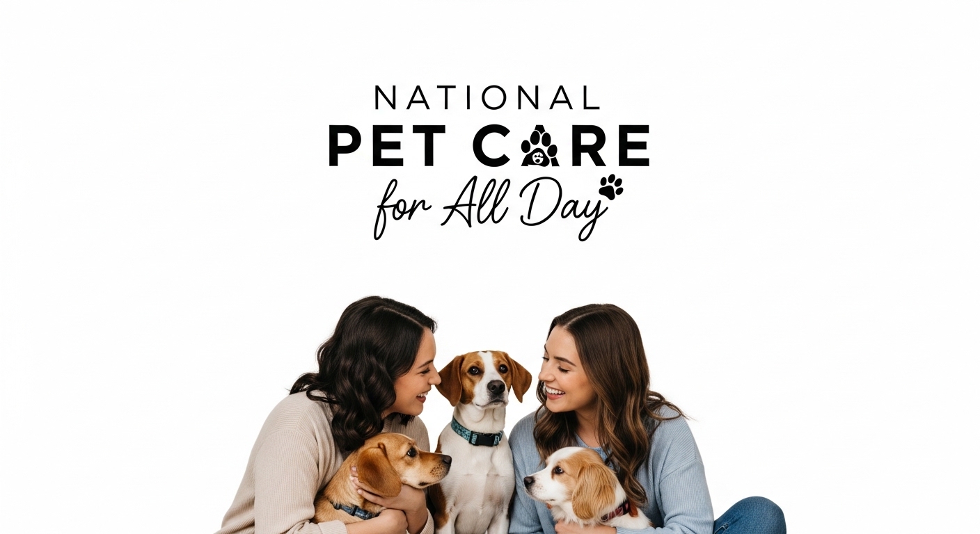 National Pet Care for All Day: Smiling Women and Their Dogs on White - Feature Image Apr 456 1
