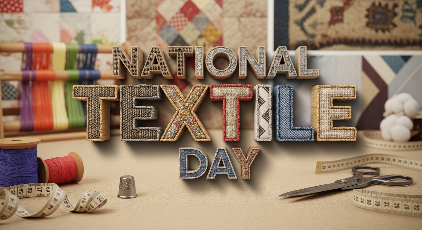 National Textile Day Celebration with Crafting Materials and Textured Letters - Feature Image May 193