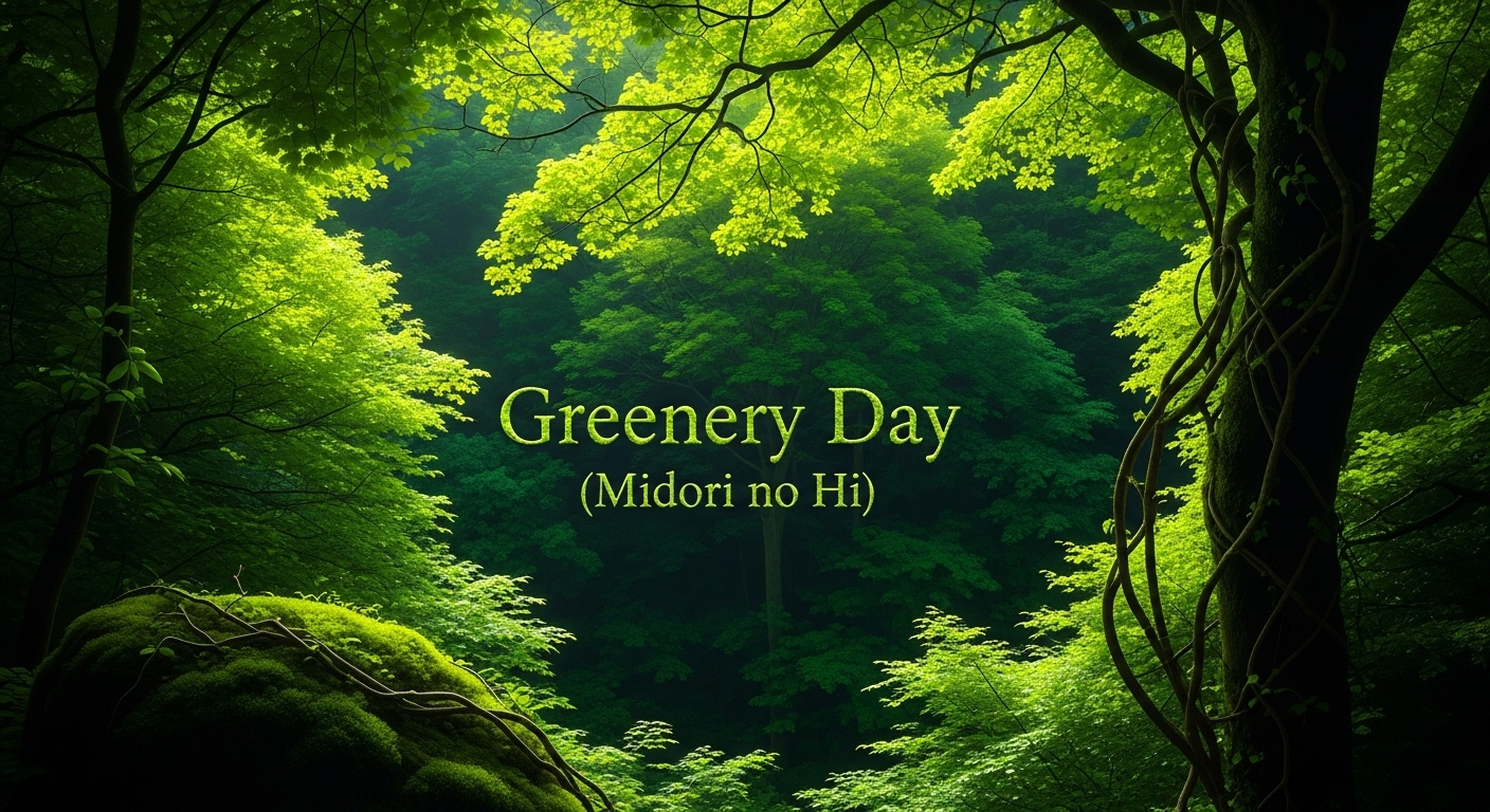 Greenery Day (Midori no Hi) in Vibrant Forest with Lush Foliage and Sunlight - Feature Image May 209