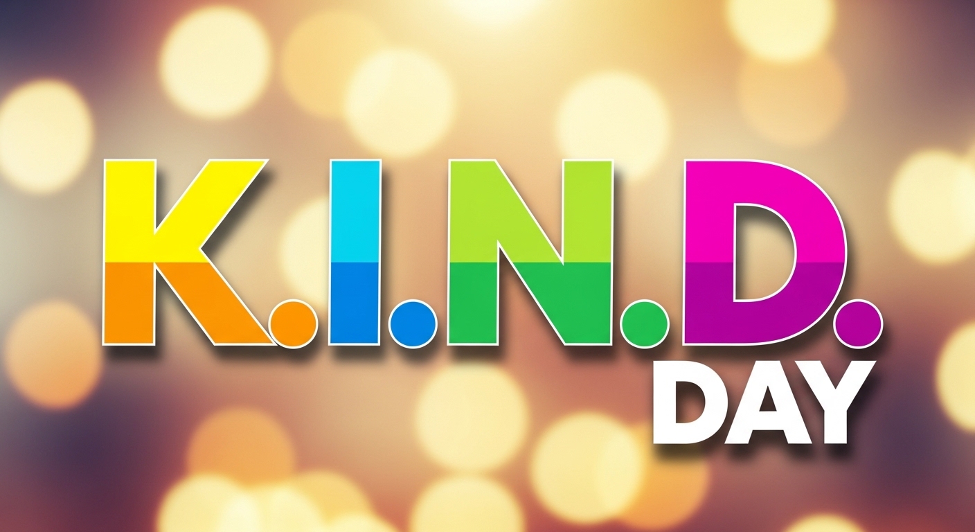 KIND Day Colorful Typography on Warm Bokeh Background - Feature Image May 211