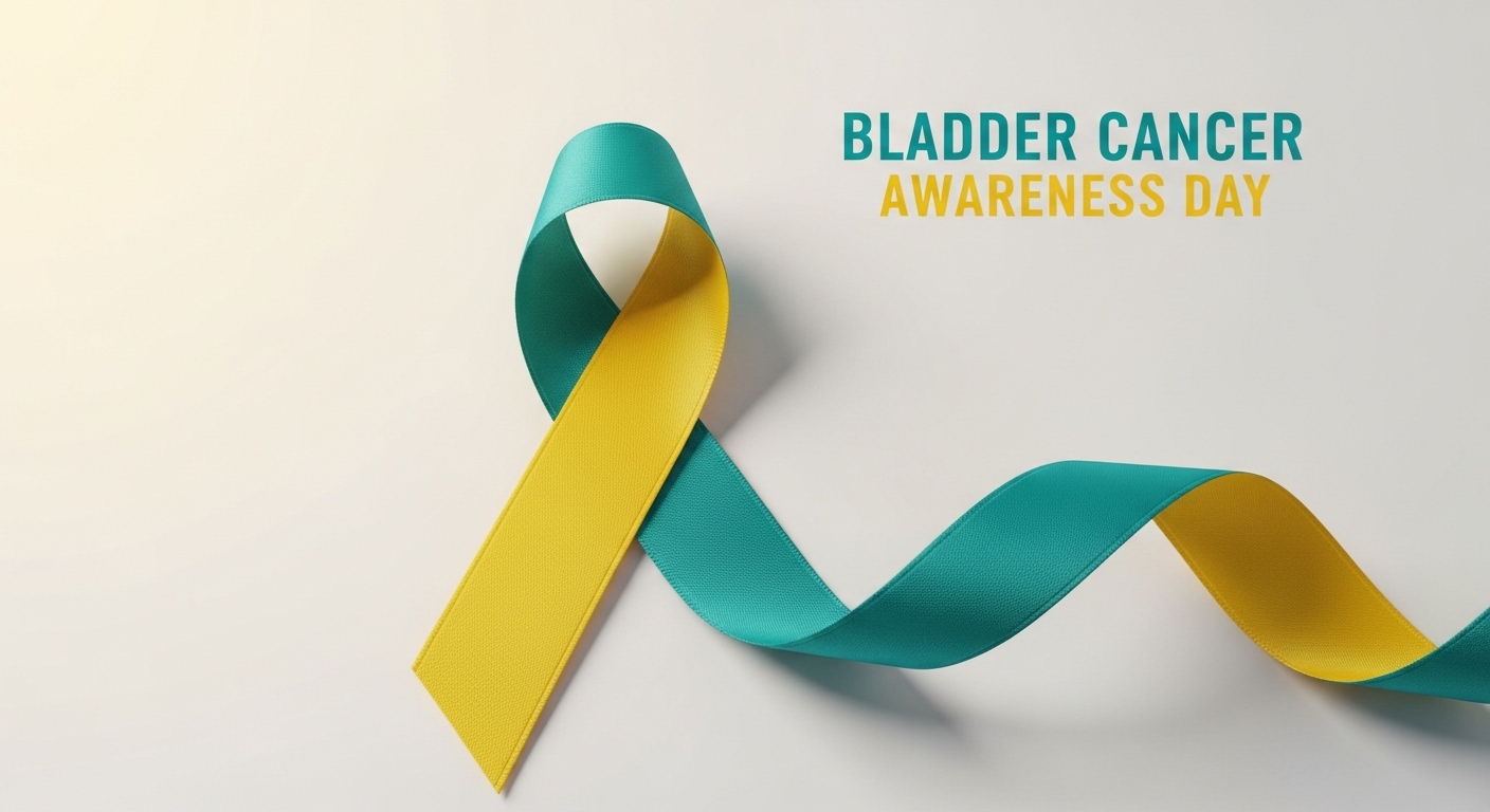 Bladder Cancer Awareness Day: Teal and Yellow Ribbon for Health Support and Research - Feature Image May 272