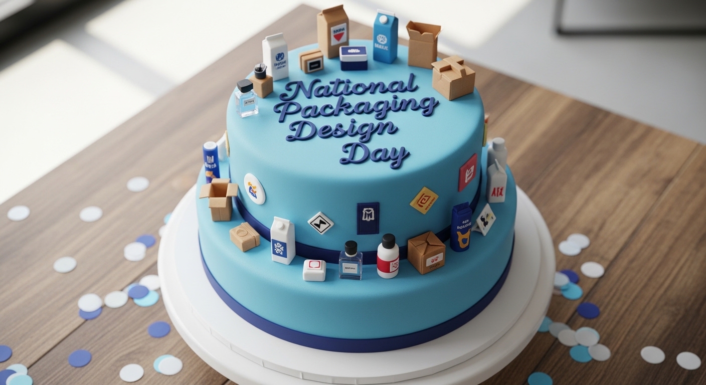 Packaging Design Day Celebration Cake | Miniature Product Forms & Branding Elements - Feature Image May 277