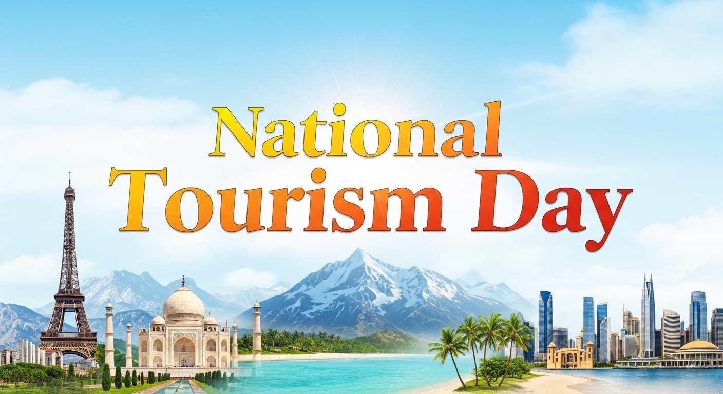 National Tourism Day: Global Landmarks, Mountains, Beach & Cityscape Travel Concept - Feature Image May 280