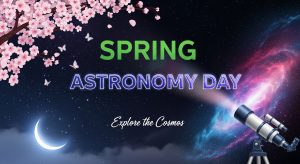 Spring Astronomy Day Celebration with Telescope, Cosmos, Cherry Blossoms, and Night Sky - Feature Image May 281