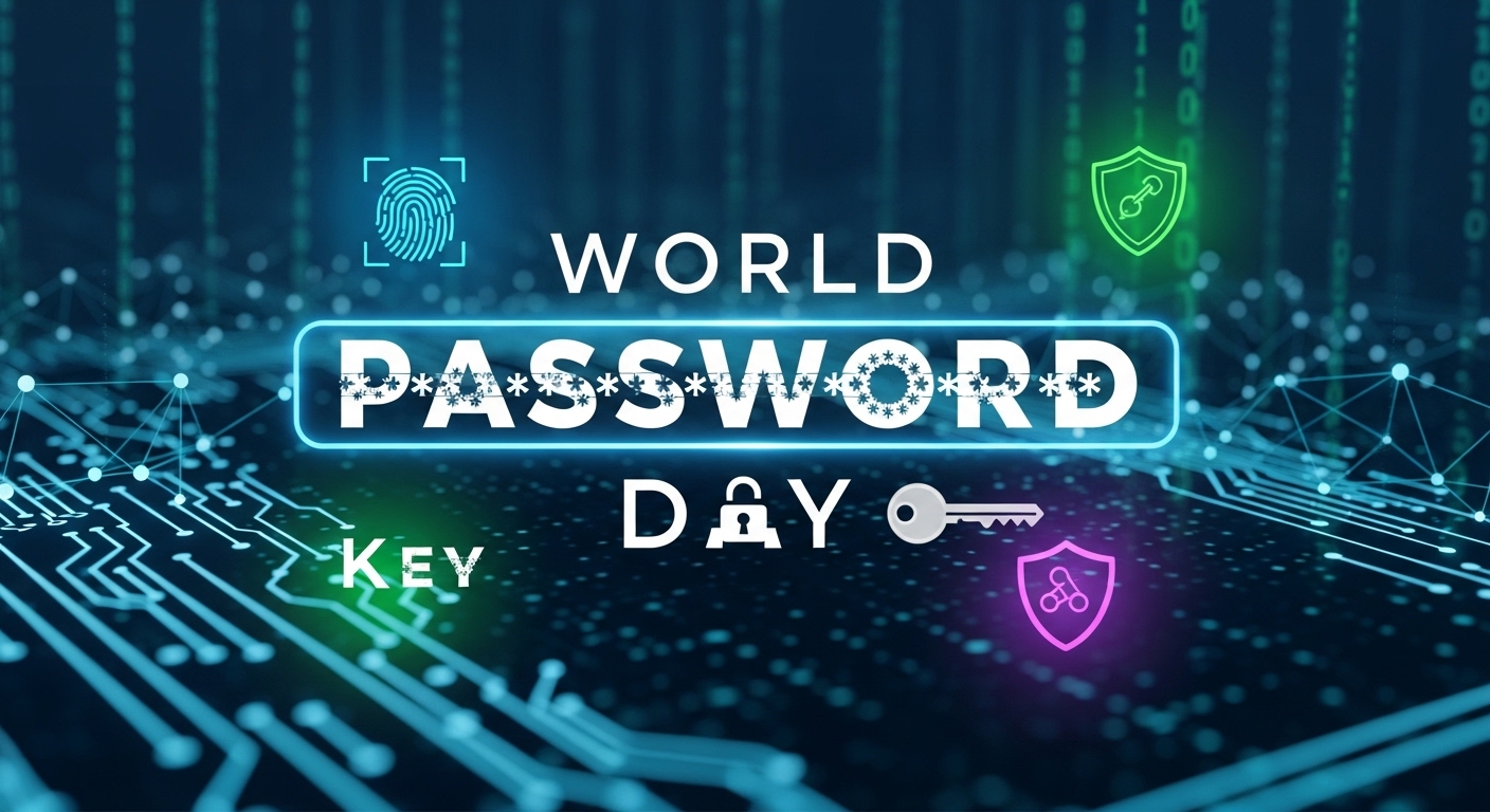 World Password Day Cybersecurity Concept with Biometric and Digital Protection - Feature Image May 282