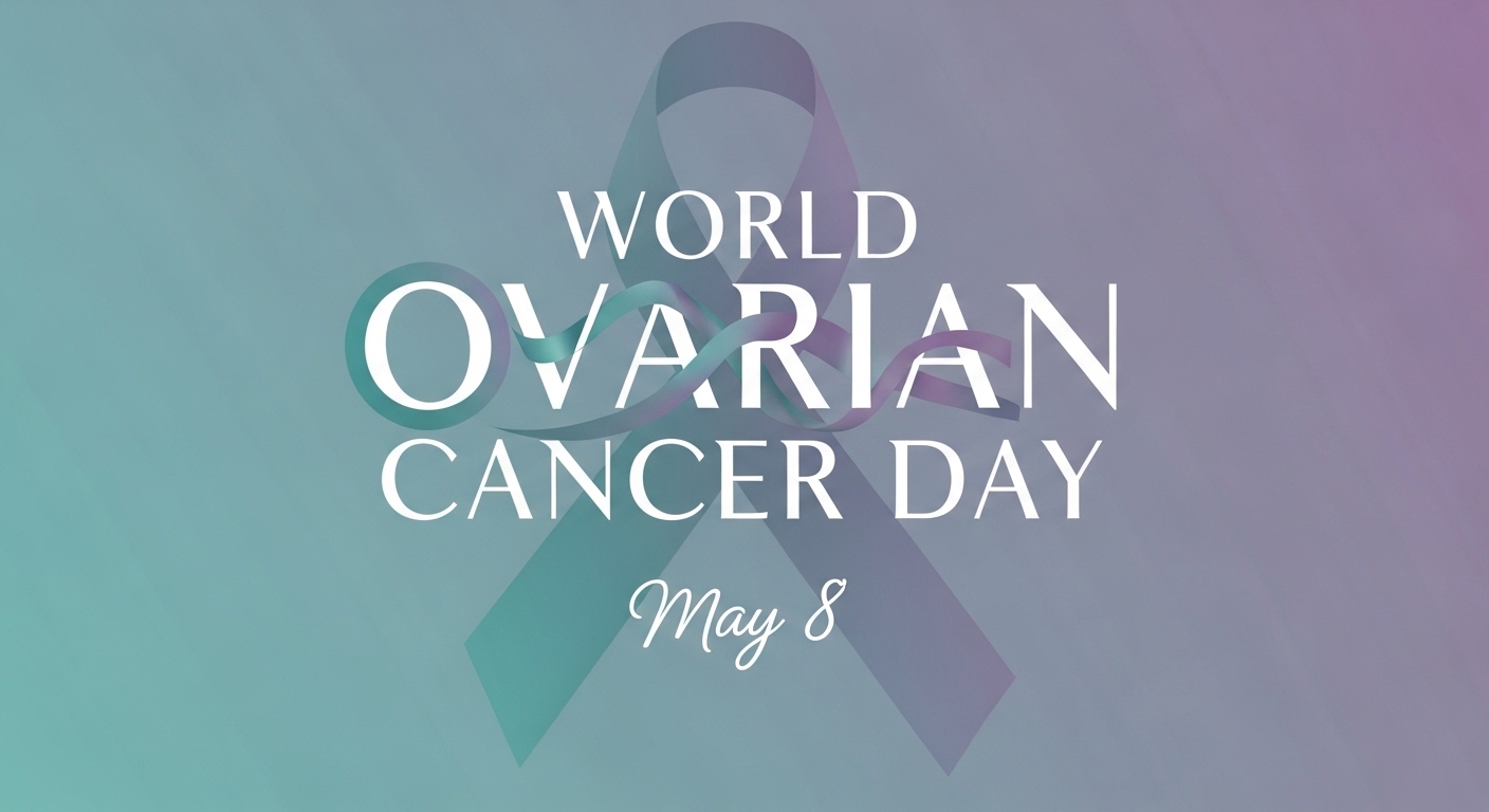 World Ovarian Cancer Day. May 8 Teal Ribbon Symbol for Women's Health Awareness. - Feature Image May 302