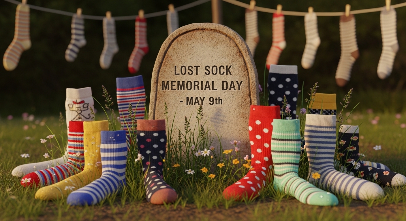 Colorful Socks Commemorate Lost Sock Memorial Day May 9th - Feature Image May 315