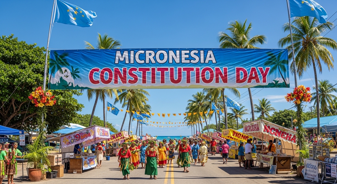 Micronesia Constitution Day Parade, Tropical Festival with Traditional Dancers & Market - Feature Image May 332