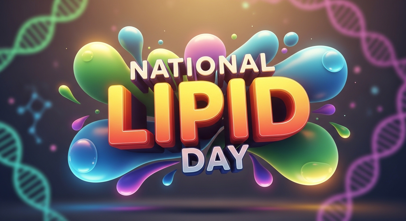 National Lipid Day: Colorful Scientific Awareness Event with DNA Background - Feature Image May 338