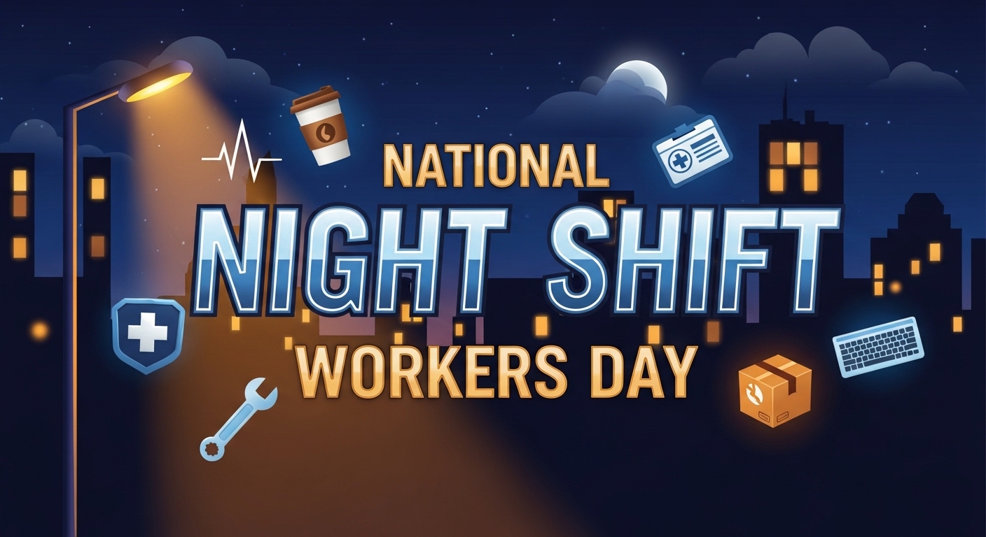 National Night Shift Workers Day Illustration for Essential Professions at Night - Feature Image May 385