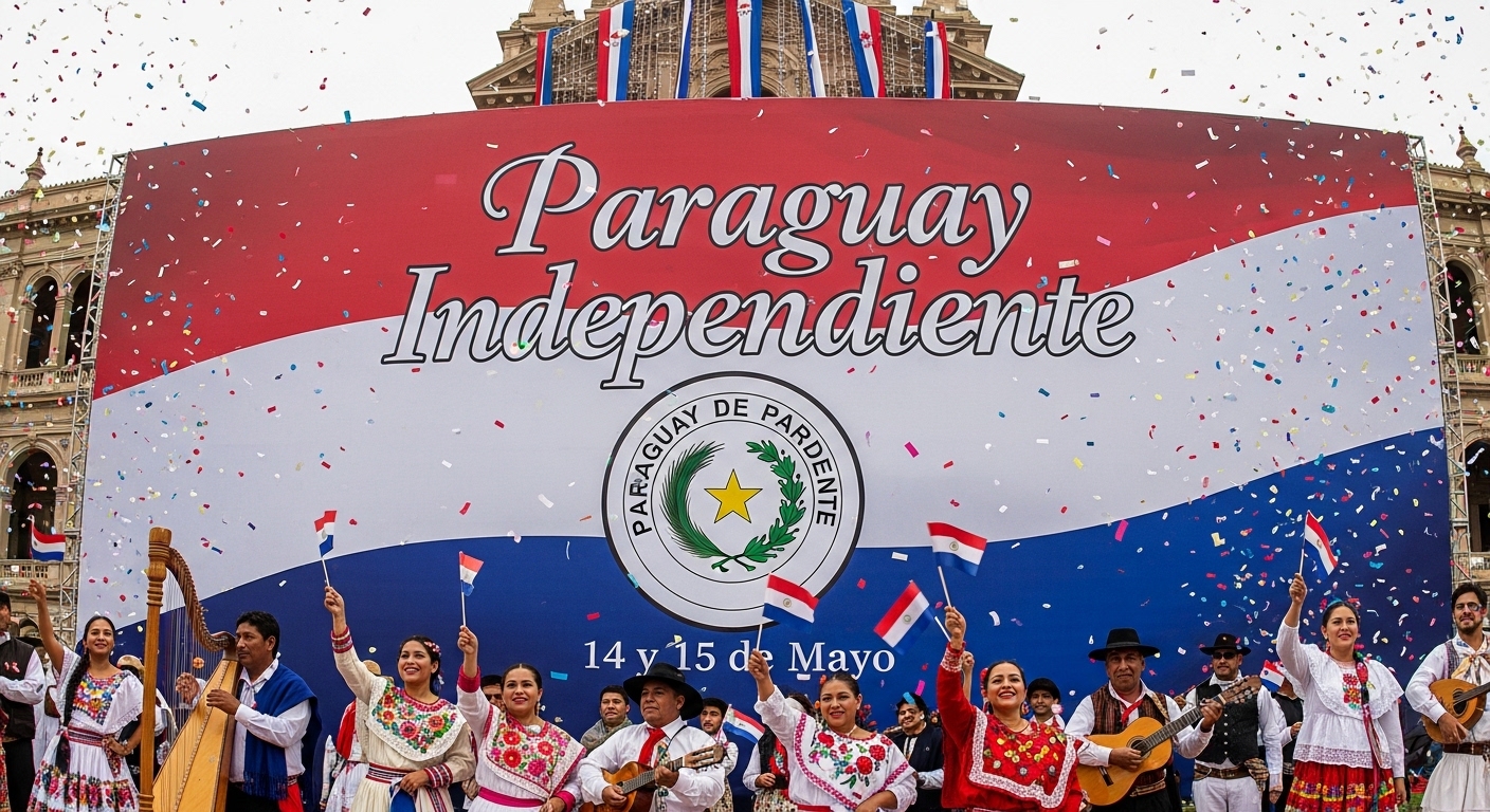 Paraguay Independence Day Celebration: Folkloric Performance, Traditional Attire, National Pride - Feature Image May 400