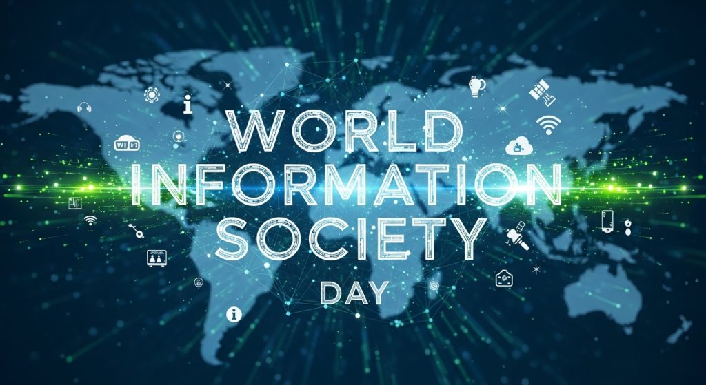 World Information Society Day: Global Digital Connectivity and Tech Icons - Feature Image May 464